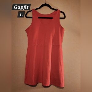 GAP Coral Sleeveless Fit-&-Flare Mini Dress